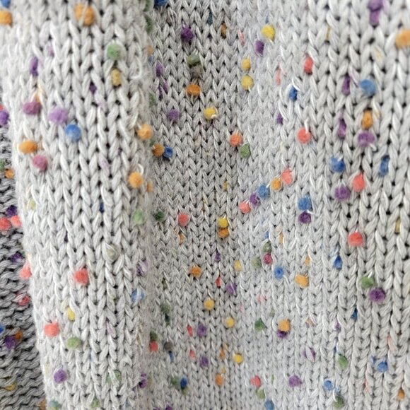 Blakeley Speckled Knit Open Front Cardigan OS Gray With Multicolor Accents 100% - Picture 5 of 6